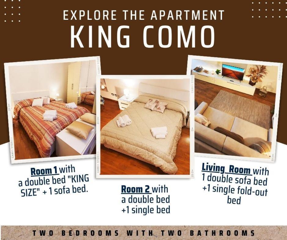King Como Lake Center 9 Posti Letto- Grande Terrazza - 2 Bagni Privati المظهر الخارجي الصورة