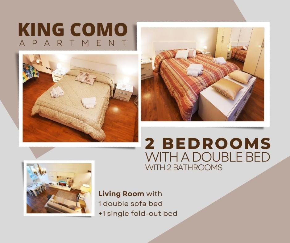 King Como Lake Center 9 Posti Letto- Grande Terrazza - 2 Bagni Privati المظهر الخارجي الصورة