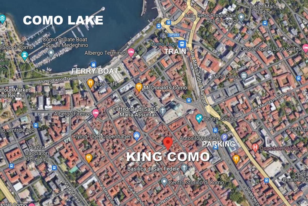 King Como Lake Center 9 Posti Letto- Grande Terrazza - 2 Bagni Privati المظهر الخارجي الصورة